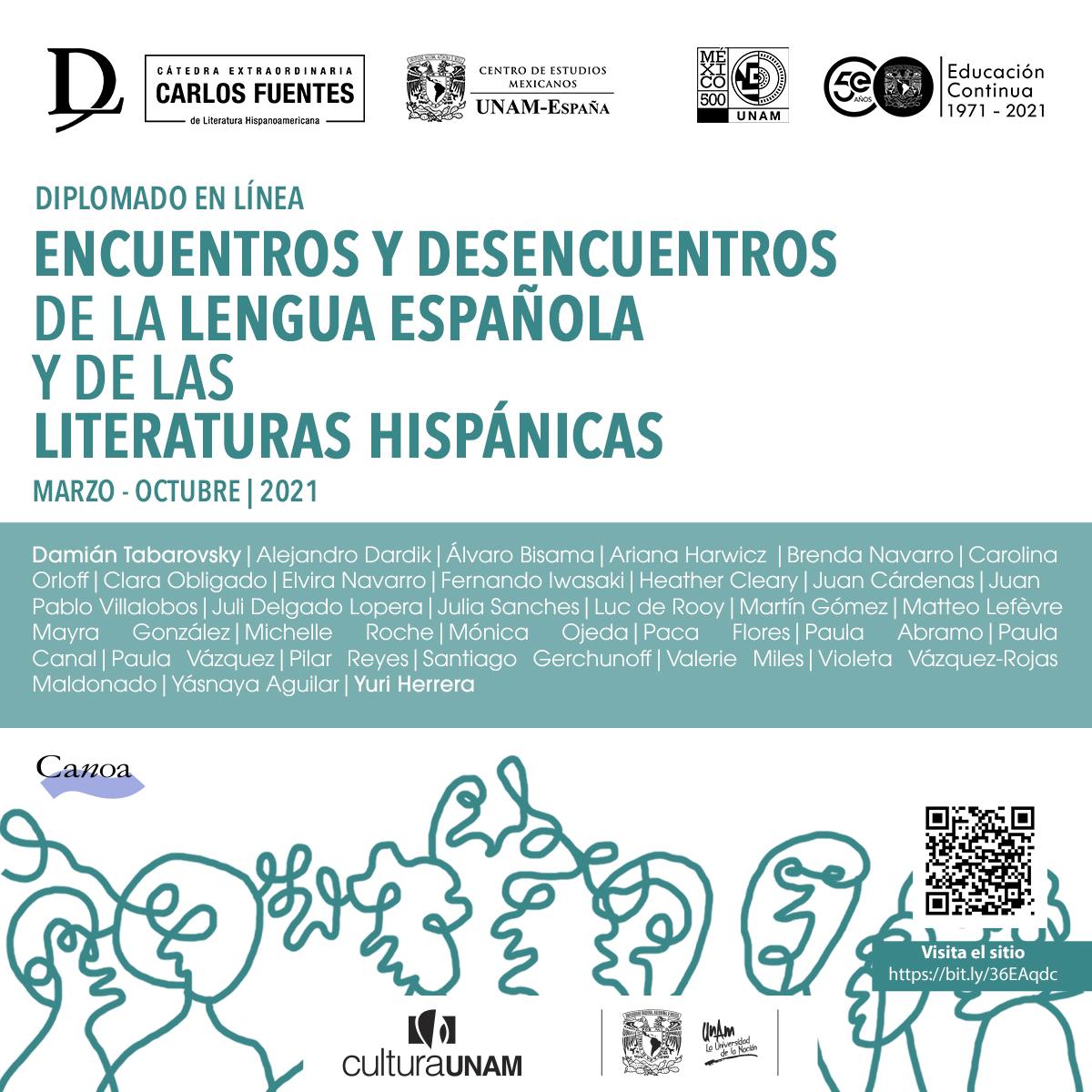 Diplomado Encuentros y desencuentros de la lengua española y de las literaturas hispánicas. Indebran Torres, Diseñador.